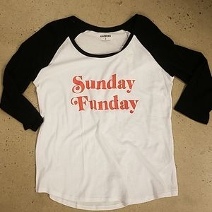Express Sunday Funday black and white grap…